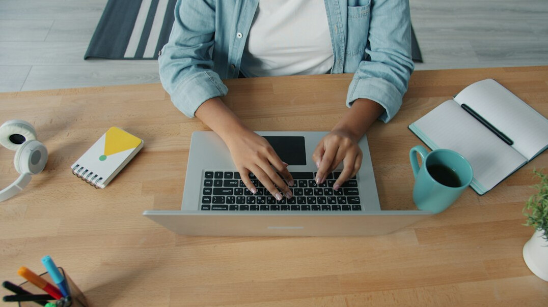 person learning digital skills online